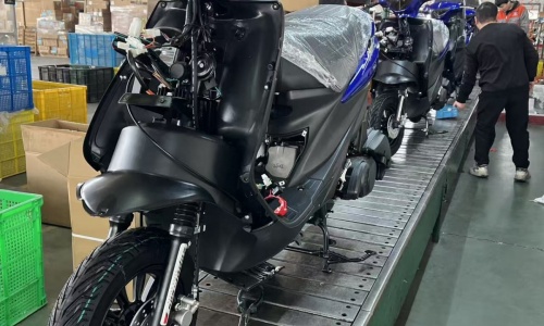 Motorcycle Assembly in Progress