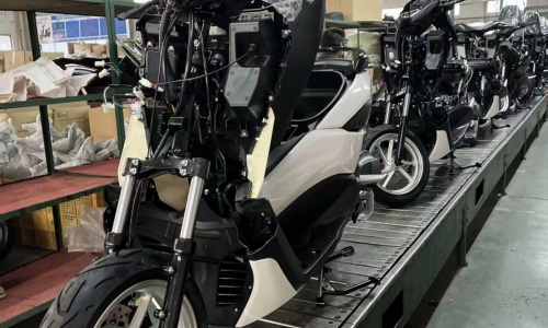 Motorcycle Assembly in Progress