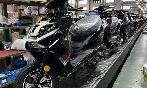 Motorcycle Assembly in Progress