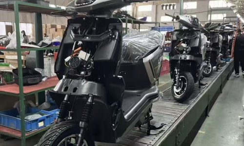 Motorcycle Assembly in Progress