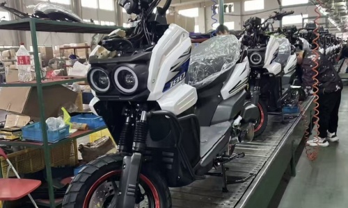 Motorcycle Assembly in Progress