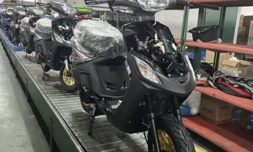 Motorcycle Assembly in Progress