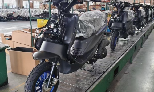 Motorcycle Assembly in Progress