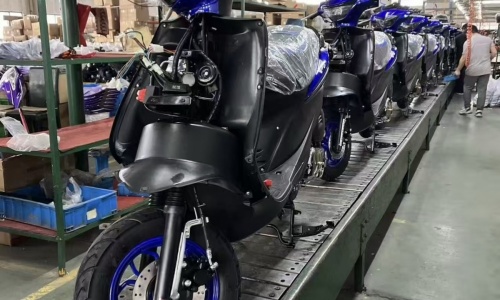 Motorcycle Assembly in Progress