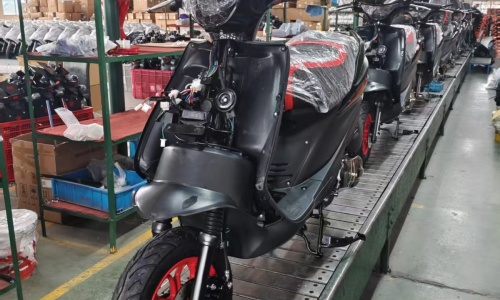 Motorcycle Assembly in Progress