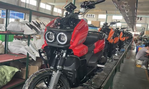 Motorcycle Assembly in Progress