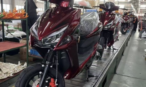 Motorcycle Assembly in Progress