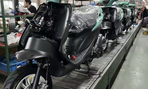 Motorcycle Assembly in Progress