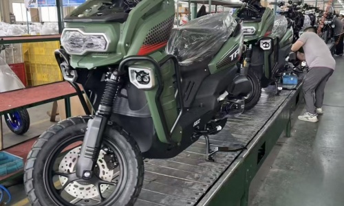 Motorcycle Assembly in Progress