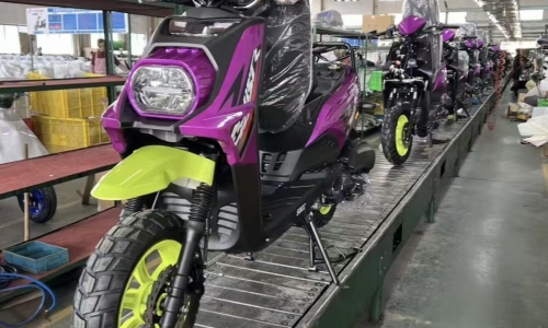Motorcycle Assembly in Progress