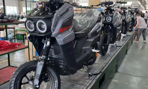 Motorcycle Assembly in Progress