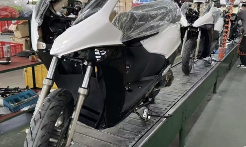 Motorcycle Assembly in Progress