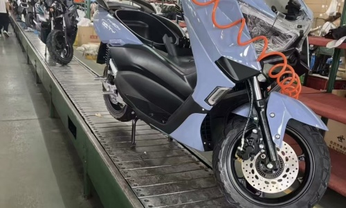 Motorcycle Assembly in Progress