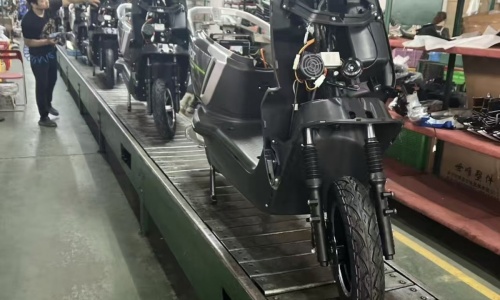 Motorcycle Assembly in Progress