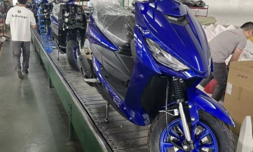 Motorcycle Assembly in Progress