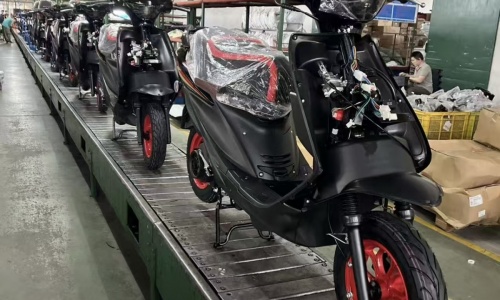 Motorcycle Assembly in Progress