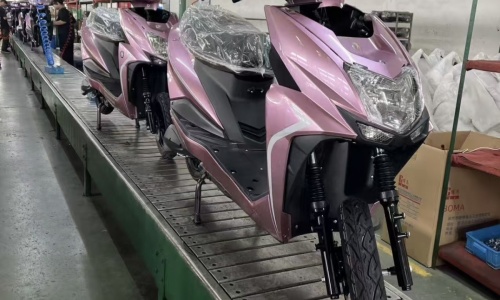Motorcycle Assembly in Progress