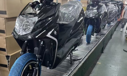 Motorcycle Assembly in Progress