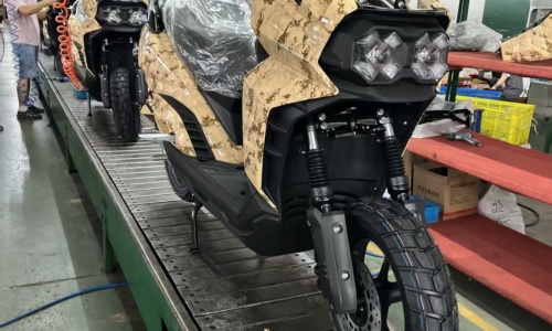 Motorcycle Assembly in Progress