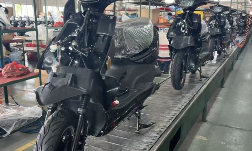 Motorcycle Assembly in Progress