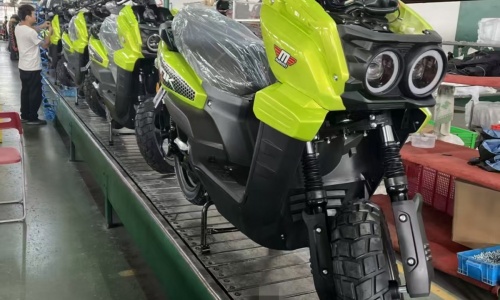 Motorcycle Assembly in Progress