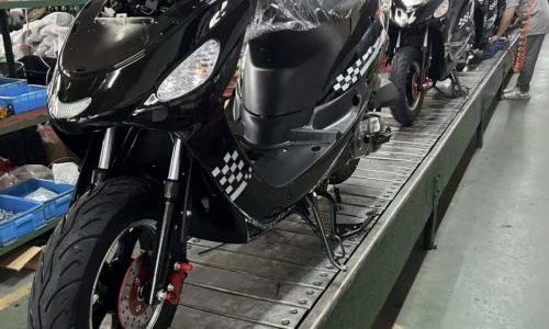 Motorcycle Assembly in Progress