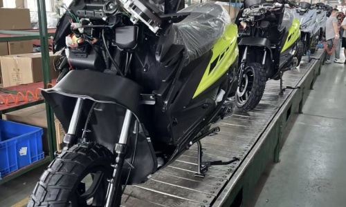 Motorcycle Assembly in Progress