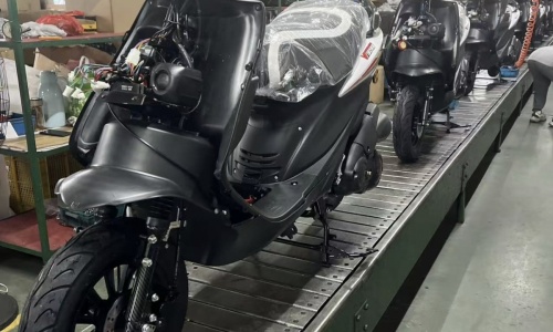 Motorcycle Assembly in Progress