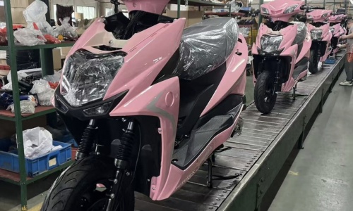 Motorcycle Assembly in Progress