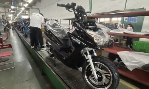Motorcycle Assembly in Progress