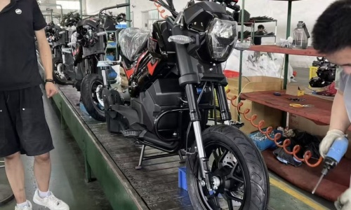Motorcycle Assembly in Progress