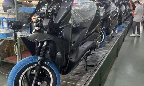 Motorcycle Assembly in Progress
