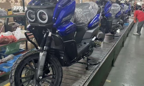 Motorcycle Assembly in Progress