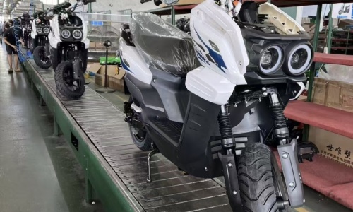 Motorcycle Assembly in Progress