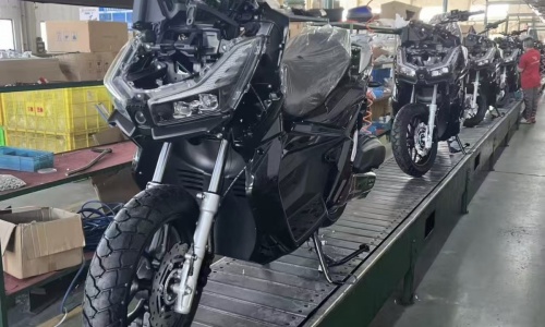 Motorcycle Assembly in Progress