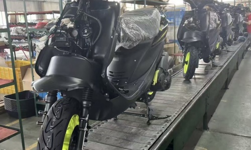Motorcycle Assembly in Progress