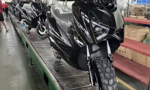 Motorcycle Assembly in Progress