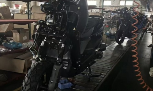 Motorcycle Assembly in Progress