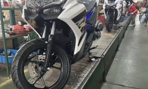 Motorcycle Assembly in Progress