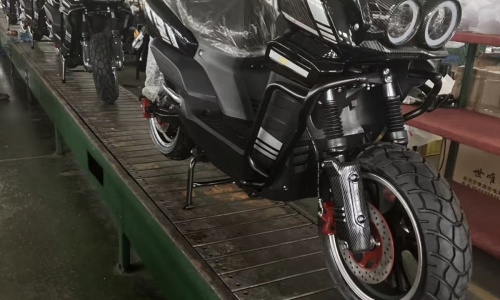 Motorcycle Assembly in Progress