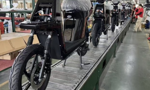 Motorcycle Assembly in Progress