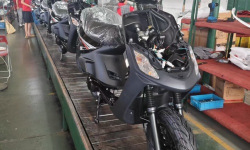 Motorcycle Assembly in Progress