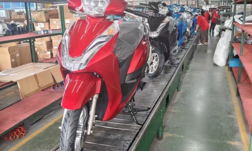 Motorcycle Assembly in Progress