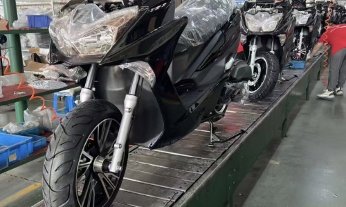 Motorcycle Assembly in Progress