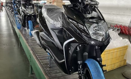 Motorcycle Assembly in Progress