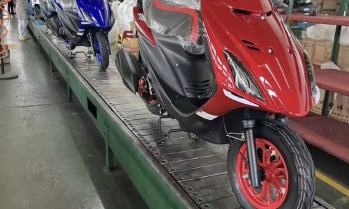 Motorcycle Assembly in Progress