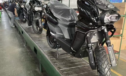 Motorcycle Assembly in Progress
